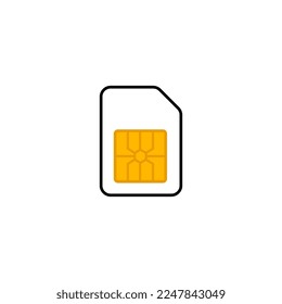 Isolated Vector Sim Card Icon