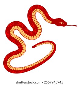 Isolated vector snake illustration, chinese year of the snake