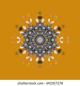 Isolated vector snowflake. Vector illustration. Fine winter ornament. 