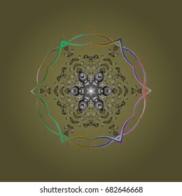 Isolated of vector snowflakes. Snowflakes collection. Vector illustration. Fine winter ornament.