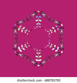 Isolated of vector snowflakes. Snowflakes collection. Vector illustration. Fine winter ornament.