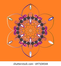 Isolated of vector snowflakes. Snowflakes collection. Vector illustration. Fine winter ornament.