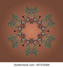 Isolated of vector snowflakes. Snowflakes collection. Vector illustration. Fine winter ornament.