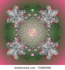 Isolated of vector snowflakes. Snowflakes collection. Vector illustration. Fine winter ornament.