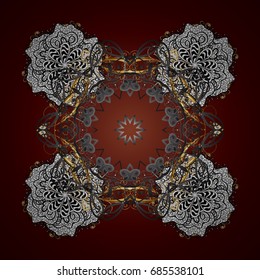 Isolated of vector snowflakes. Fine winter ornament.