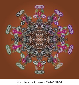 Isolated of vector snowflakes. Vector illustration. Fine winter ornament. Snowflakes collection.