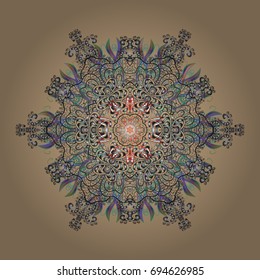 Isolated of vector snowflakes. Vector illustration. Fine winter ornament. Snowflakes collection.