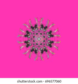 Isolated of vector snowflakes. Vector illustration. Fine winter ornament. Snowflakes collection.