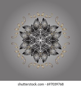 Isolated of vector snowflakes. Vector illustration. Fine winter ornament. Snowflakes collection.