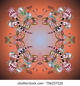 Isolated of vector snowflakes. Vector illustration. Fine winter ornament. Snowflakes collection.