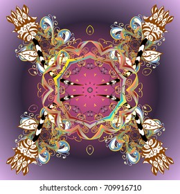 Isolated of vector snowflakes. Vector illustration. Fine winter ornament. Snowflakes collection.