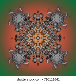 Isolated of vector snowflakes. Vector illustration. Fine winter ornament. Snowflakes collection.