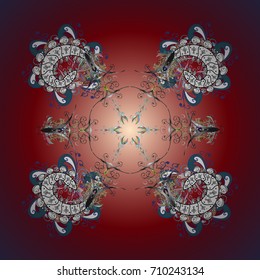 Isolated of vector snowflakes. Vector illustration. Fine winter ornament. Snowflakes collection.
