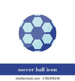 Isolated vector soccer ball icon in flat style. Football logo illustration. Concept design. Silhouette ball. Modern minimal style