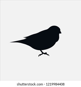 Isolated vector sparrow icon on white background.