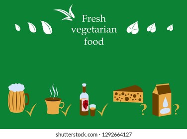 Isolated Vector Style Illustration Logo Set Badge Ingredient Warning Label Icons. Allergens Gluten, Lactose, Soy, Corn, Diary, Milk, Sugar, Trans Fat. Vegetarian and Organic symbols. Food Intolerance