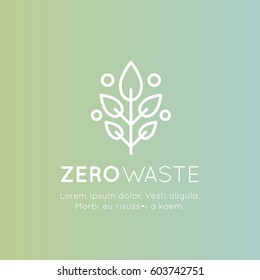 Isolated Vector Style Illustration Logo Set Badge Recycling Ecological Concept, Green Energy, Zero Waste Symbol