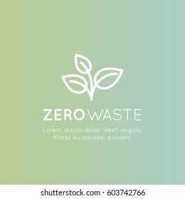 Isolated Vector Style Illustration Logo Set Badge Recycling Ecological Concept, Green Energy, Zero Waste Symbol