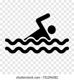isolated vector swimming man icon. man swimming symbol logo 