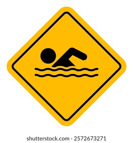 Isolated Vector Swimming Sign Illustration