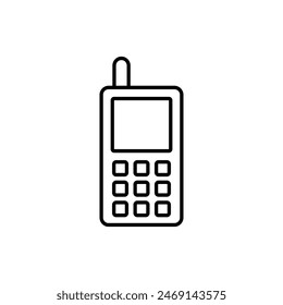 Icono de teléfono aislado de Vector en color blanco
