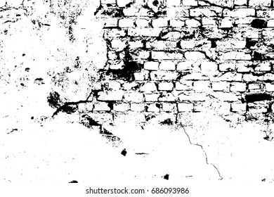 Isolated vector texture, grunge black and white texture vector background