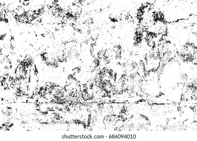 Isolated vector texture, grunge black and white texture vector background