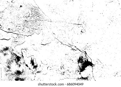 Isolated vector texture, grunge black and white texture vector background