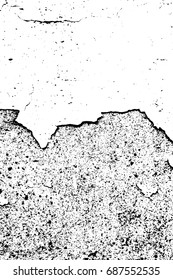 Isolated vector texture, grunge black and white texture vector background