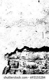 Isolated vector texture, grunge black and white texture vector background