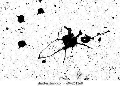 Isolated vector texture, grunge black and white texture vector background
