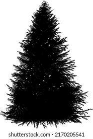 Isolated vector tree on white background