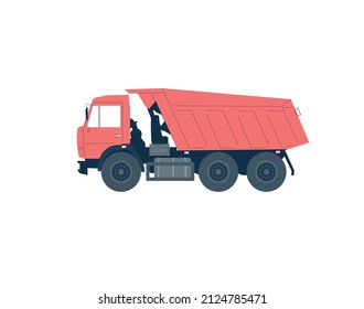 Isolated vector truck on white background