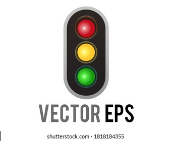 The isolated vector vertical up and down road traffic caution light signal emoji icon