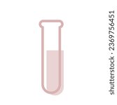 Isolated vector Vial with liquid or blood. Illustration of element of Lab diagnostics and Chemical research