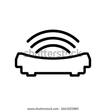 Isolated vector vibration mode line splat shaking symbol