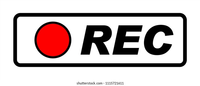 isolated vector video record logo