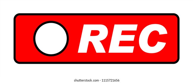 isolated vector video record logo