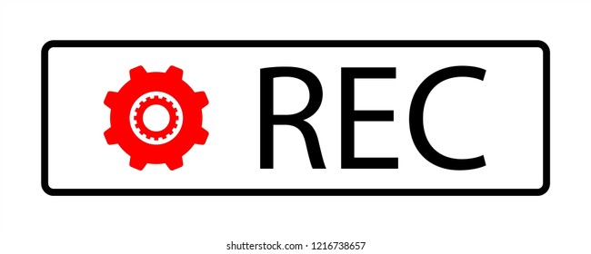 isolated vector video record logo