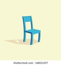 Isolated Vector Wooden Chair