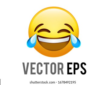 The Isolated Vector Yellow Face Lol Laugh And Blue Crying Tear Emoji Icon