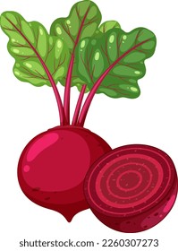 Ilustración de remolacha vegetal aislada