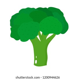 Isolated vegetable. Doodle broccoli. Can be used for childrens education