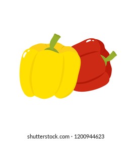 Isolated vegetable. Doodle pepper. Can be used for childrens education