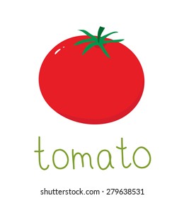 Isolated vegetable. Doodle tomato. Can be used for children