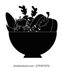 isolated vegetables bowl