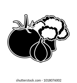 Isolated vegetables design