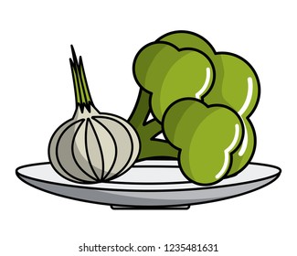 Isolated vegetables design