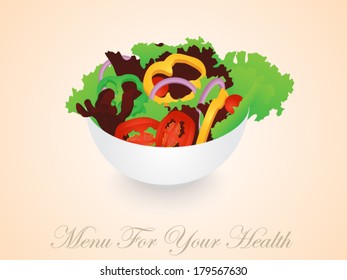 Isolated Vegetables Salad Bowl