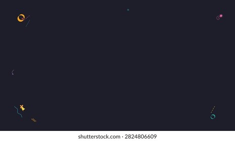 Isolated vibrant space illustration featuring cosmic elements, stars, and planets on a dark background. Perfect for sci-fi or astronomy projects.